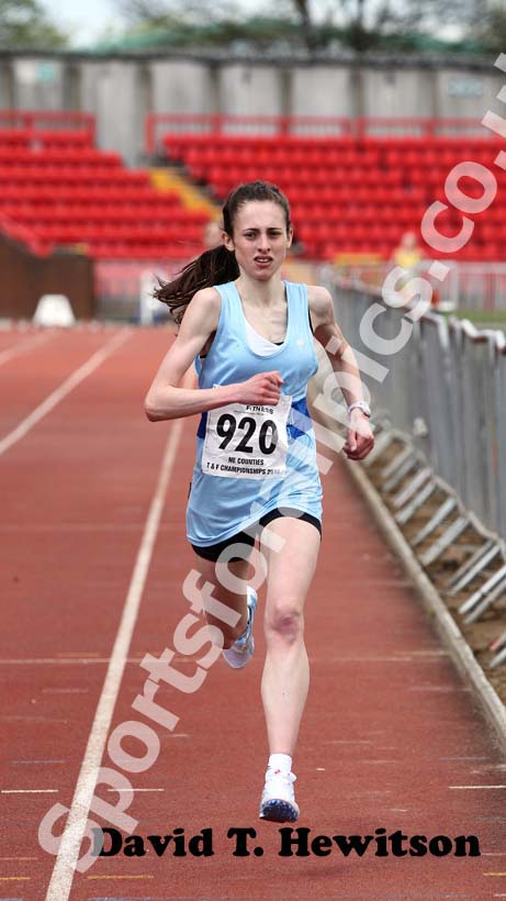 Josephine Stone (Middlesbrough Mandale) wins senior 5000 metres, 2012 North Eastern Championships.